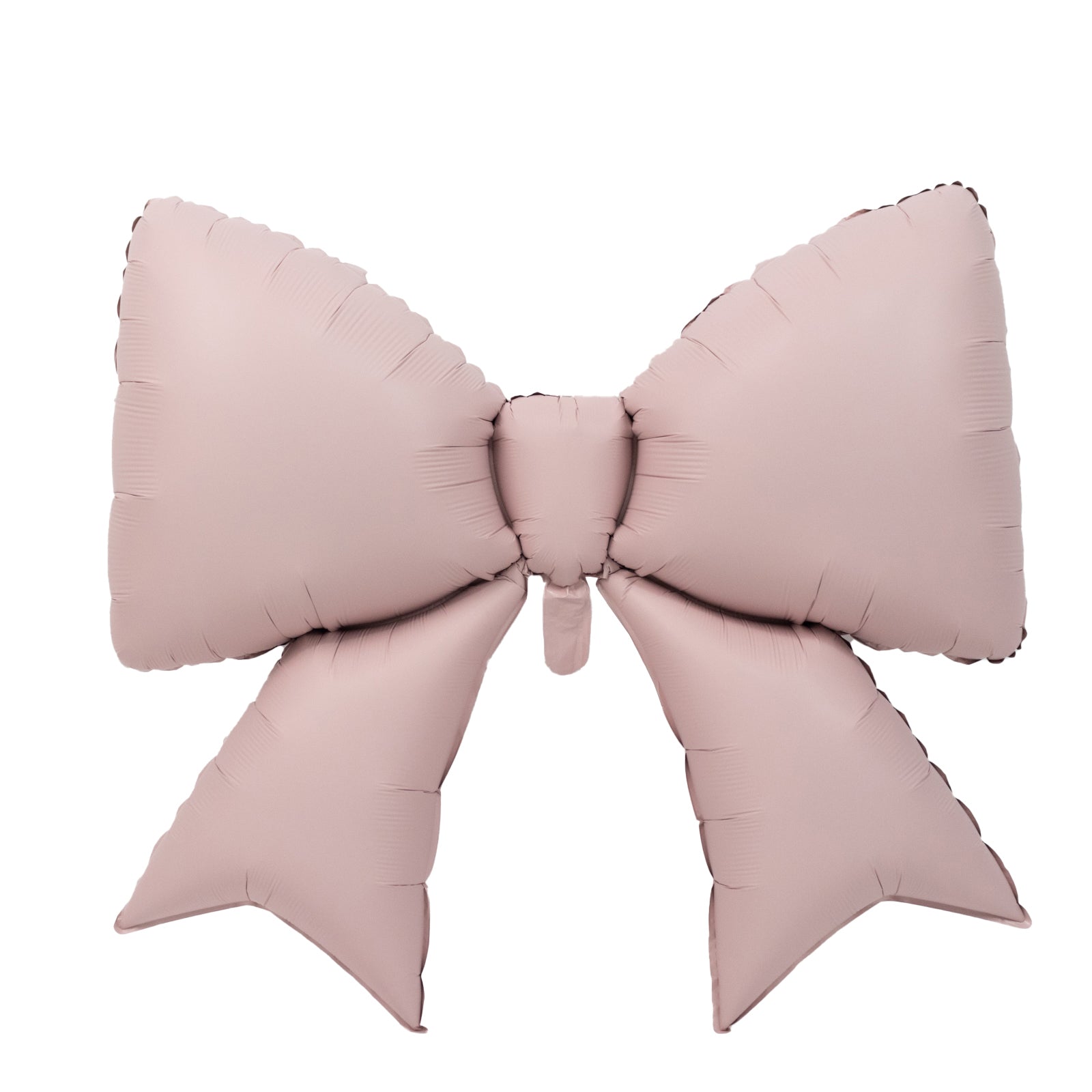 Matte blush decorative foil bow balloon, 29" x 27" for event styling.