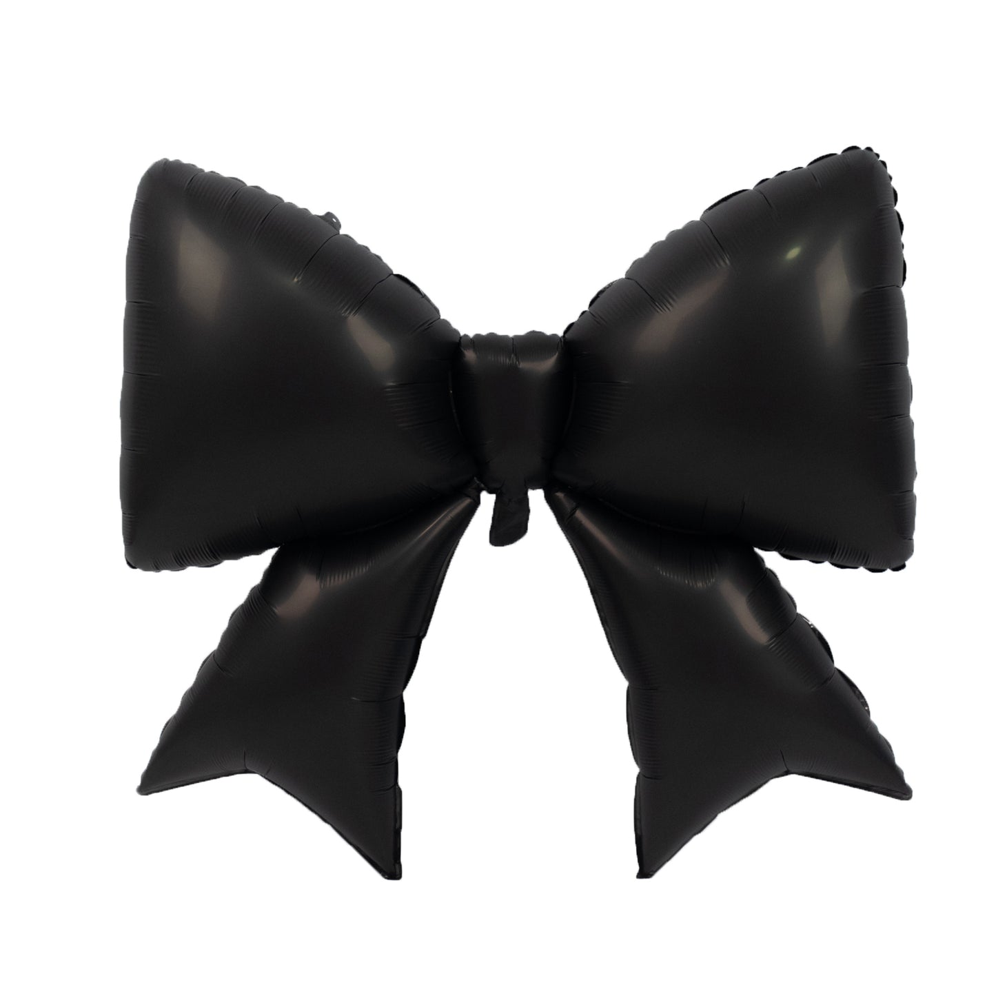 Matte black giant decorative foil bow balloon for event styling.