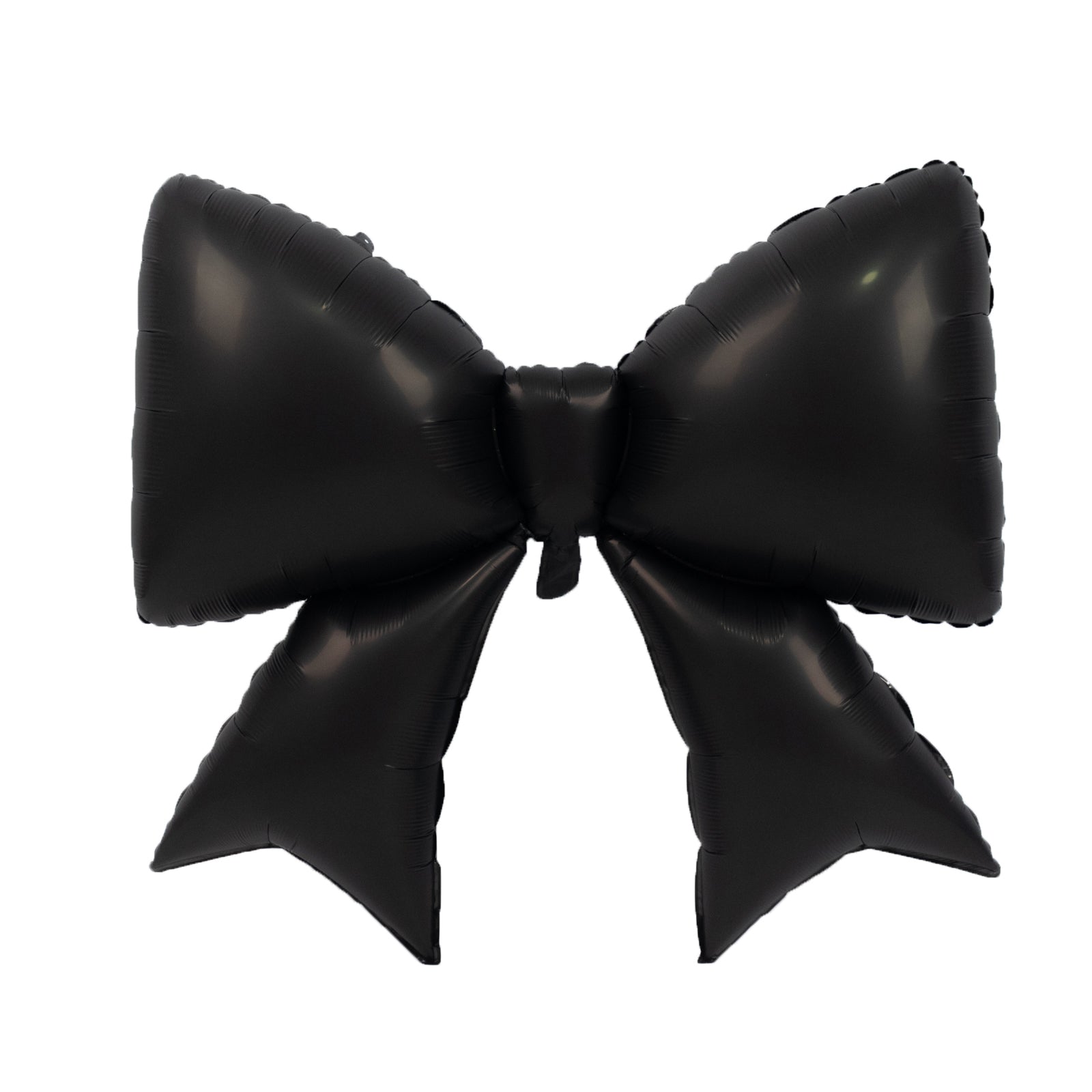 Matte black giant decorative foil bow balloon for event styling.