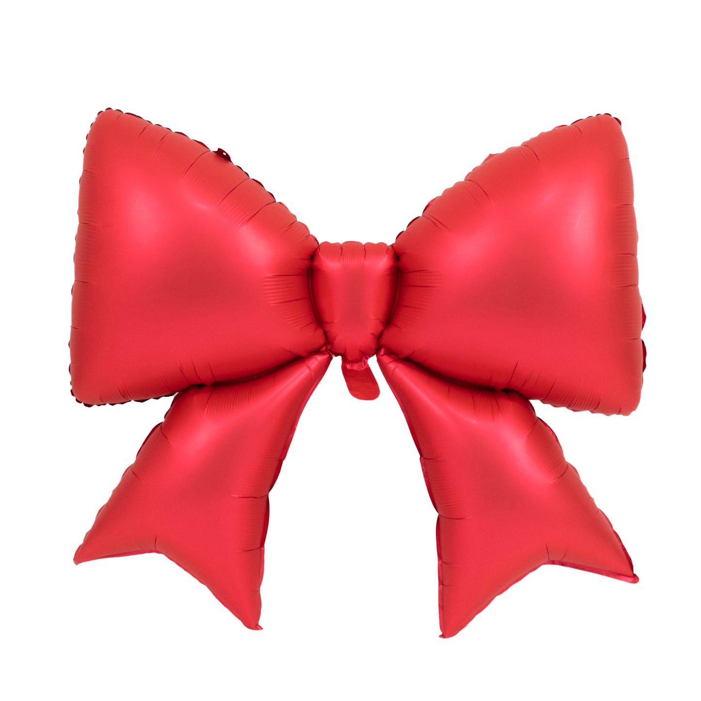 Matte red giant decorative foil bow balloon for party decor and photo booths.