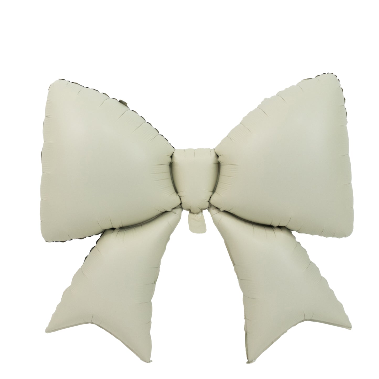 Matte white giant decorative foil bow balloon for parties and events.