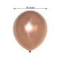 5 Pack 18" Metallic Chrome Rose Gold Latex Helium Air Balloons
