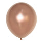 5 Pack 18" Metallic Chrome Rose Gold Latex Helium Air Balloons