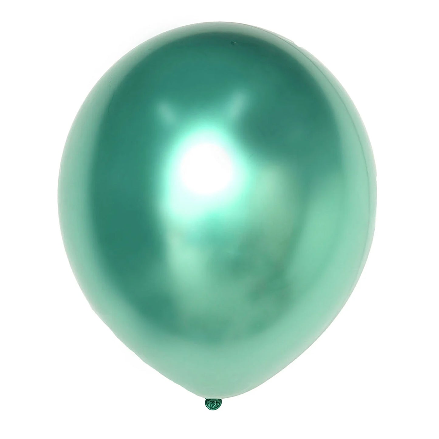 5 Pack | 18" Metallic Chrome Green Latex Helium or Air Party Balloons