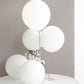 10 Pack 18" Matte Pastel White Helium or Air Latex Party Balloons
