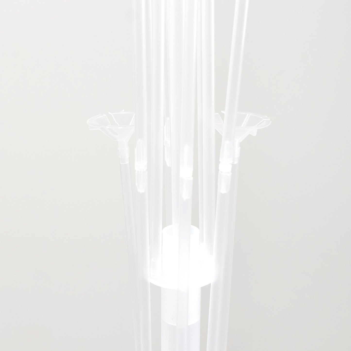 2 Pack Balloon Tower Kit for Floor Displays – 4.5ft Sturdy Clear Balloon Column Stand with Water-Fillable Base