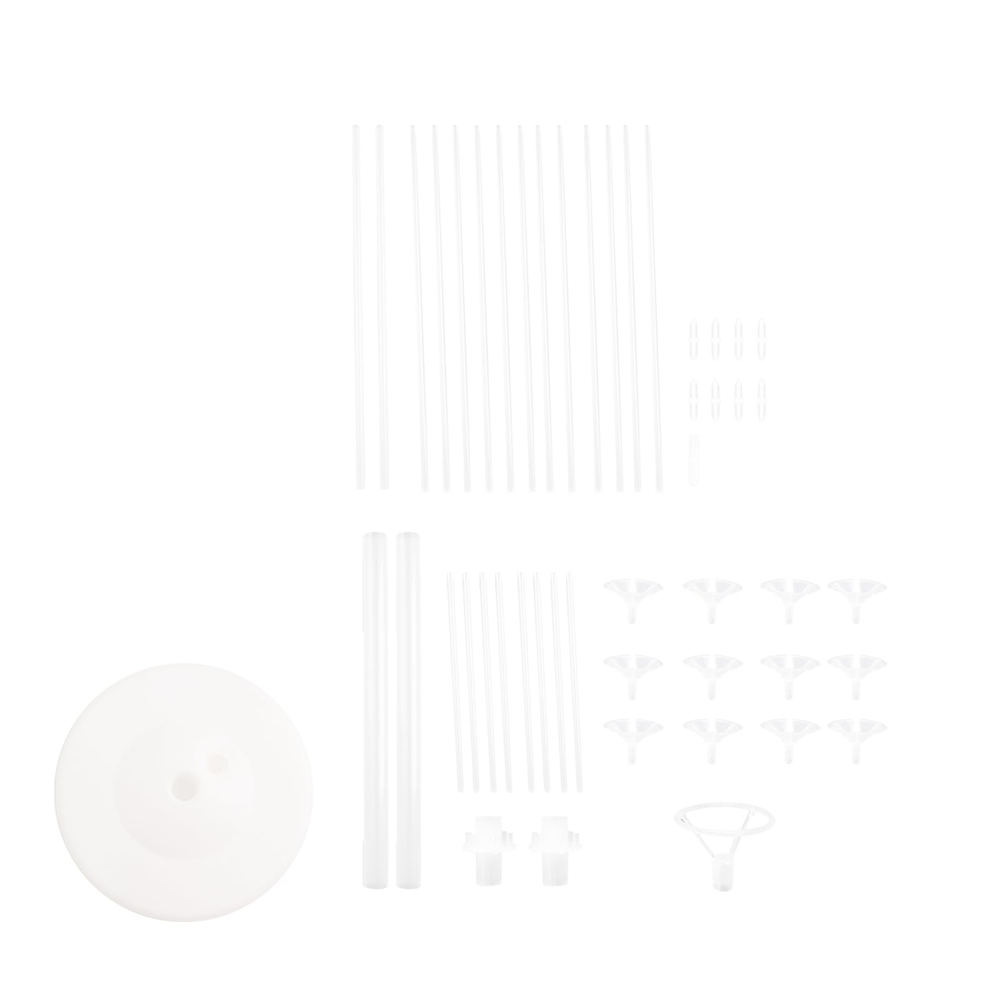 2 Pack Balloon Tower Kit for Floor Displays – 4.5ft Sturdy Clear Balloon Column Stand with Water-Fillable Base