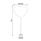 2 Pack White Heart Shaped Plastic Balloon Holder Column, 5ft Balloon Arch Stand Kit with Round Water Fillable Base