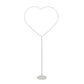 2 Pack White Heart Shaped Plastic Balloon Holder Column, 5ft Balloon Arch Stand Kit with Round Water Fillable Base
