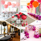 Shiny red reusable UV protected sphere vinyl balloons for festive decor.