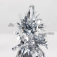 Metallic silver foil tassel balloon weight, 5.5oz, perfect for party decorations.