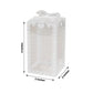 25 Pack Clear Rectangle Candy Gift Boxes With Bowknot and White Lace Pattern, 4" Transparent Plastic Party Favor Boxes - 2"x2"x4"