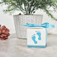 25 Pack 2 Inch Baby Shower Party Favor Blue Footprint Candy Gift Boxes 