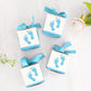 25 Pack 2 Inch Baby Shower Party Favor Blue Footprint Candy Gift Boxes 