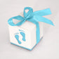 25 Pack 2 Inch Baby Shower Party Favor Blue Footprint Candy Gift Boxes 