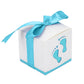 25 Pack 2 Inch Baby Shower Party Favor Blue Footprint Candy Gift Boxes#whtbkgd