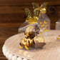 25 Pack Clear Transparent Square Party Favor Boxes with Gold Butterfly Top, Clear Candy Treat Gift Boxes - 2"x2"x4"