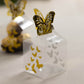 25 Pack Clear Transparent Square Party Favor Boxes with Gold Butterfly Top, Clear Candy Treat Gift Boxes - 2"x2"x4"