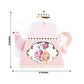 25 Pack 4" Dusty Rose Mini Teapot Favor Boxes, Vintage Rose Gift Boxes with Ribbons