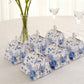 25 Pack White Blue Mini Teapot Party Favor Boxes in French Toile Pattern, Tea Time Gift Boxes - 5"x4"