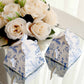 25 Pack White Blue Mini Teapot Party Favor Boxes in French Toile Pattern, Tea Time Gift Boxes - 5"x4"