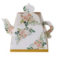 25 Pack Pink Peony Floral Mini Teapot Party Favor Boxes with Gold Edge, Tea Time Gift Boxes - 5"x4"
