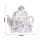 25 Pack 5"x4" Mini Teapot Favor Boxes – White Lavender French Toile Design Gift Boxes