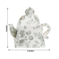25 Pack 5"x4" Mini Teapot Favor Boxes – White Sage Green French Toile Design Gift Boxes