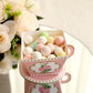 25 Pack Dusty Rose Mini Teacup and Saucer Party Favor Boxes with Rose Floral Print, Tea Time Candy Boxes - 4"x3"