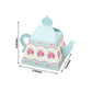 24 Pack Cardboard Favor Boxes in Mixed Vintage Floral Tea Pot Design - Elegant Gift Box for Weddings & Baby Showers - 5"x4"