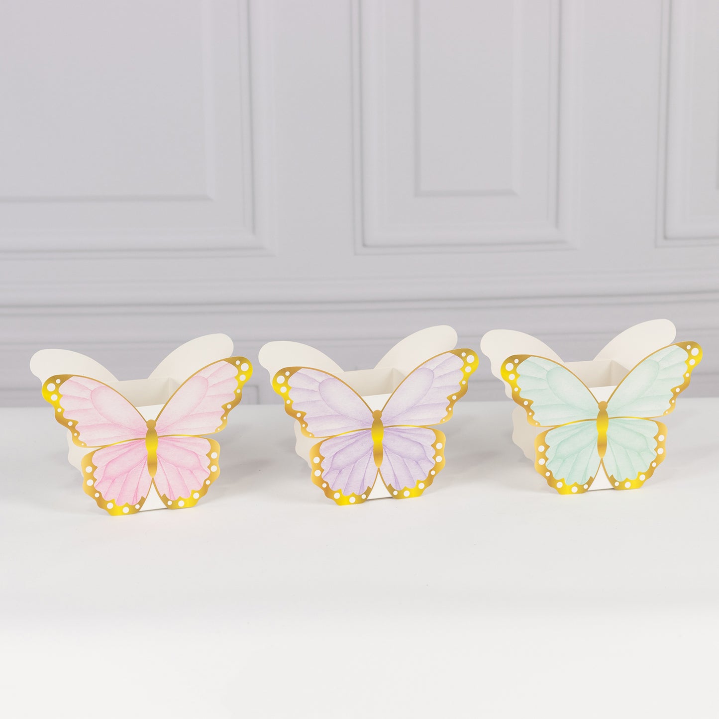 12 Pack Mixed Butterfly Candy Gift Favor Boxes, Paper Flower Boxes Centerpiece Tea Party Supplies - 6"x8"