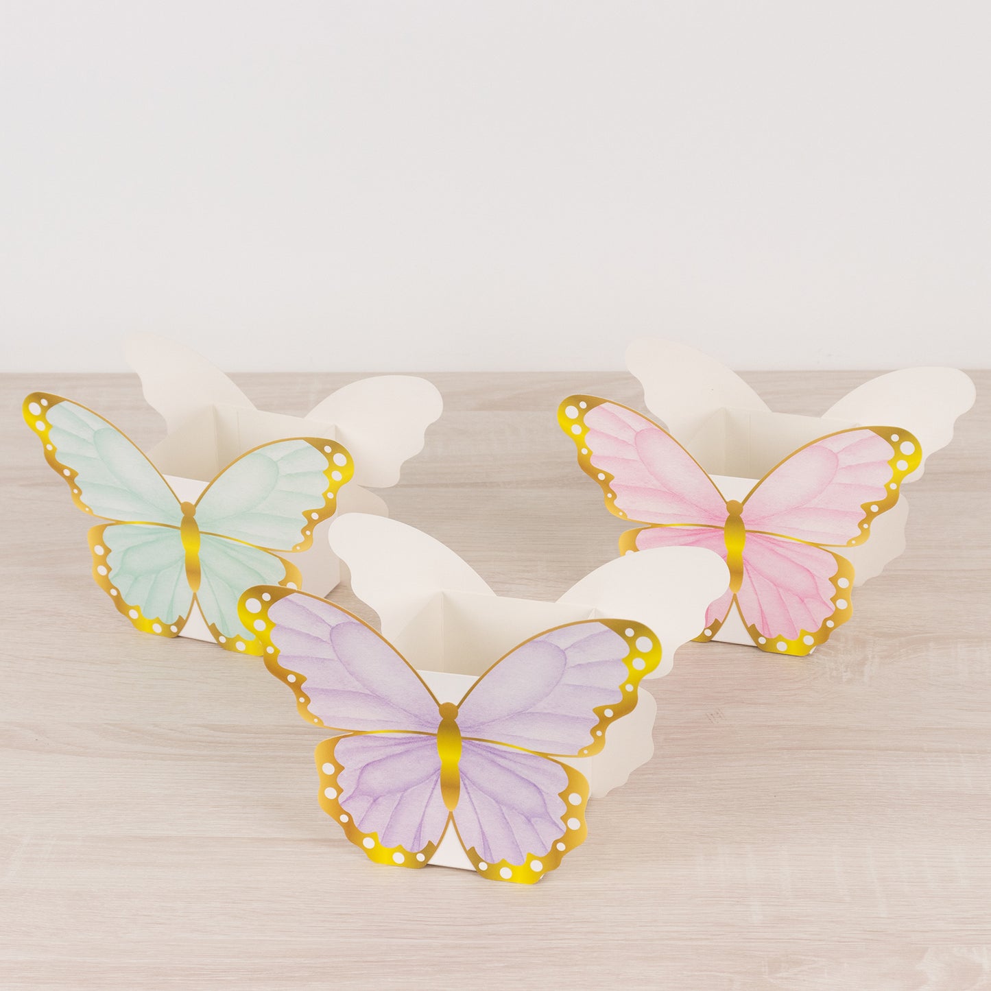 12 Pack Mixed Butterfly Candy Gift Favor Boxes, Paper Flower Boxes Centerpiece Tea Party Supplies - 6"x8"