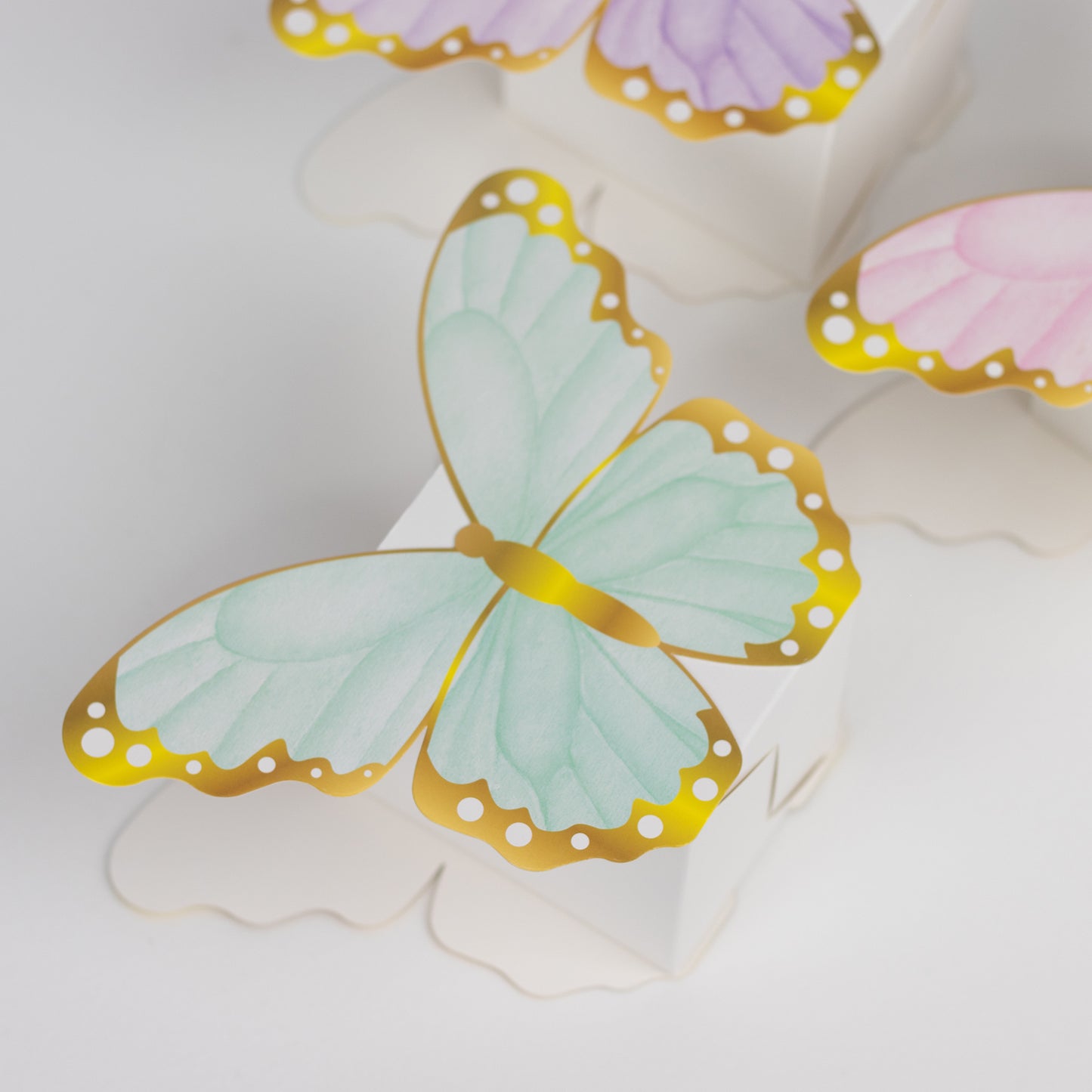 12 Pack Mixed Butterfly Candy Gift Favor Boxes, Paper Flower Boxes Centerpiece Tea Party Supplies - 6"x8"