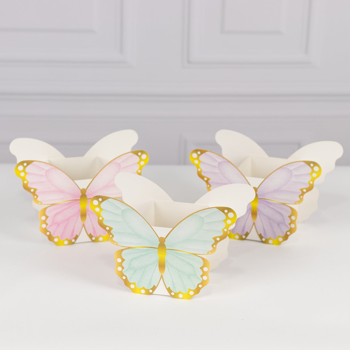 12 Pack Mixed Butterfly Candy Gift Favor Boxes, Paper Flower Boxes Centerpiece Tea Party Supplies - 6"x8"