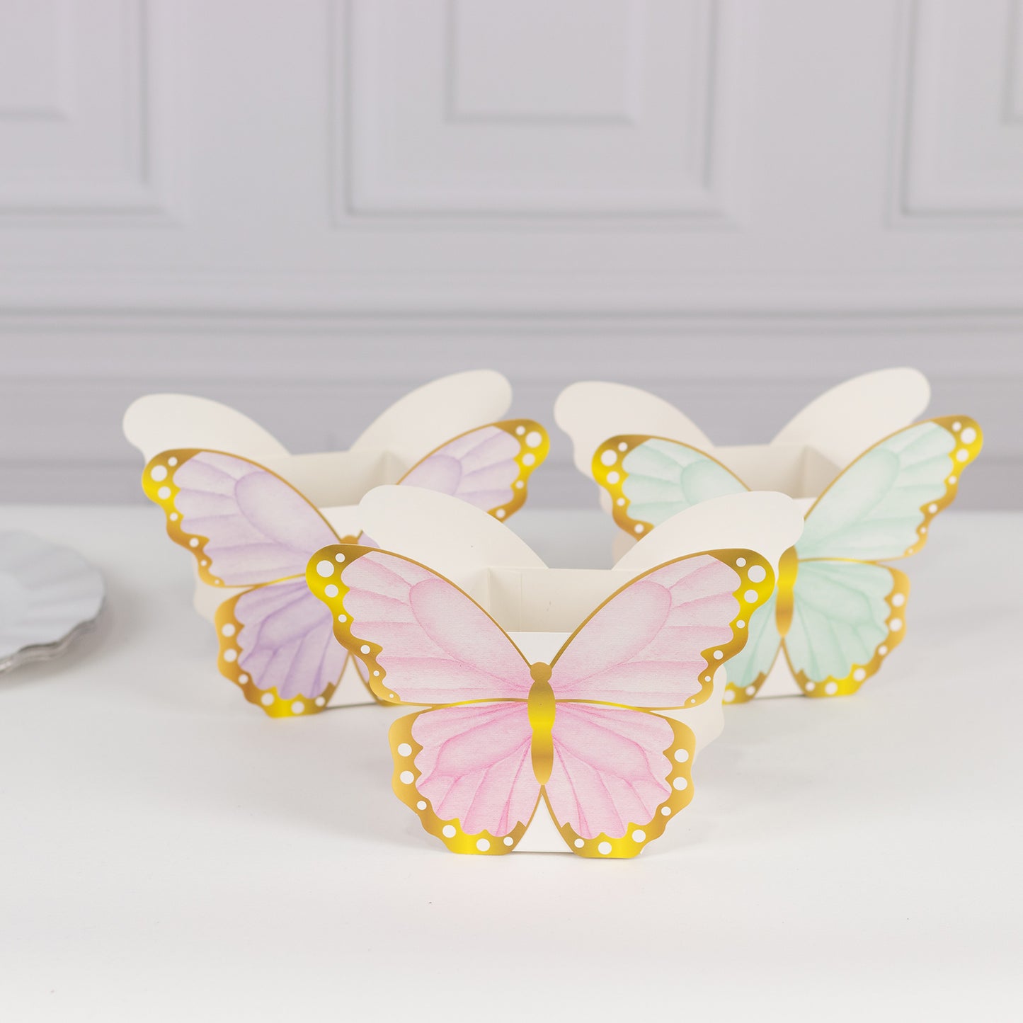 12 Pack Mixed Butterfly Candy Gift Favor Boxes, Paper Flower Boxes Centerpiece Tea Party Supplies - 6"x8"