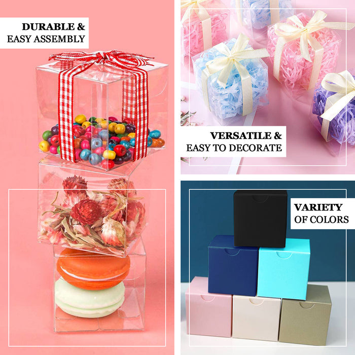 100 Pack 3" DIY Blush Party Shower Favor Candy Gift Boxes