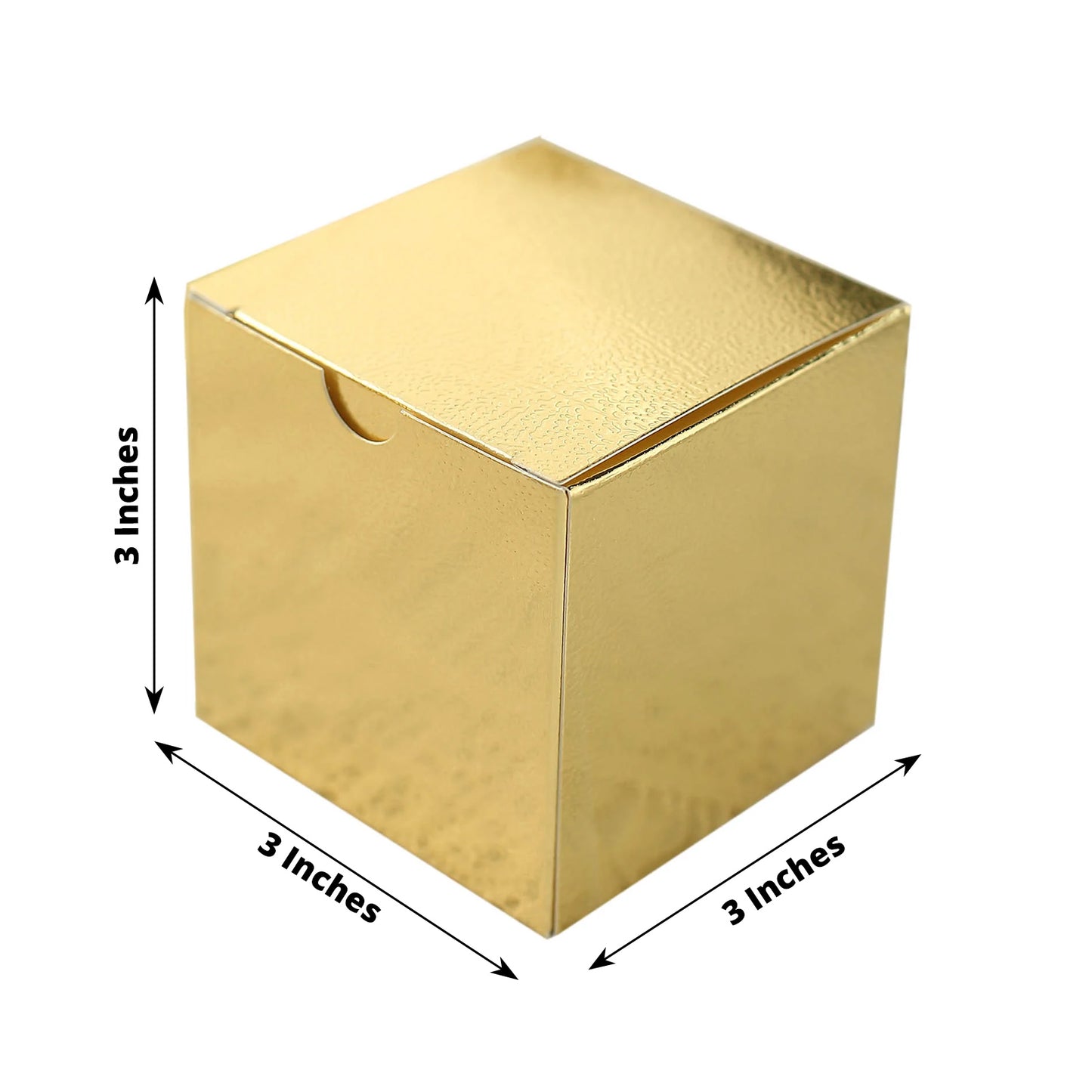 100 Pack 3" Easy DIY Gold Party Or Shower Favor Candy Gift Boxes