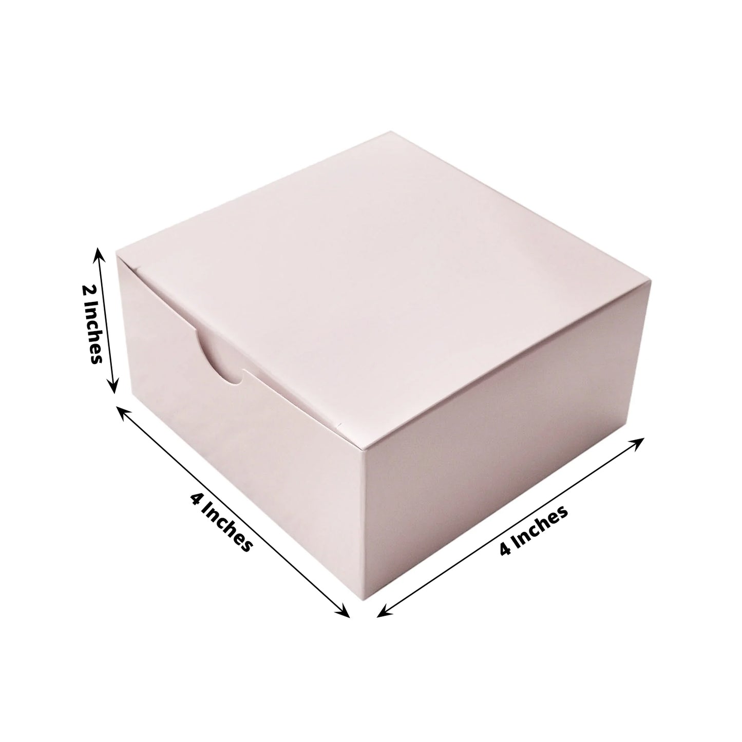 100 Pack | 4inch x 4inch x 2inch Blush/Rose Gold Cake Cupcake Party Favor Gift Boxes