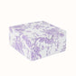 25 Pack Party Favors Boxes in French Toile Pattern, Matte Lavender and White Candy Gift Boxes - Cardstock Paper - 4"x4"x2"