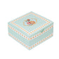 25-Pack Gift Boxes Vintage Rose Floral – Turquoise Cardstock Favor Boxes for Cookies, Candies, and Mini Keepsakes - 4"x4"x2"