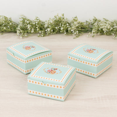 Vintage Turquoise Floral Party Favor Boxes