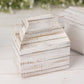 25 Pack Rustic White Candy Gift Tote Gable Boxes With Wood Plank Pattern, Party Favor Treat Boxes - 4"x2.5"x4.5"