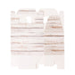25 Pack Rustic White Candy Gift Tote Gable Boxes With Wood Plank Pattern, Party Favor Treat Boxes - 4"x2.5"x4.5"
