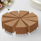 Natural brown triangular cake slice boxes with white base, 10 pack.