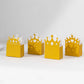 20 Pack Gold Glitter Princess Crown Candy Treat Boxes, Paper Favor Boxes Party Decoration - 3.5"x 2"x 5"