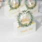 25 Pack White Thank You Candy Treat Boxes with Ribbon, Love Wreath Party Favor Gift Boxes - 6"x3"x7"