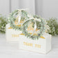 25 Pack White Thank You Candy Treat Boxes with Ribbon, Love Wreath Party Favor Gift Boxes - 6"x3"x7"
