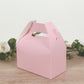 25 Pack Candy Gift Tote Gable Boxes, Blush Party Favor Treat Boxes - 6"x3.5"x7"