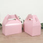 25 Pack Candy Gift Tote Gable Boxes, Blush Party Favor Treat Boxes - 6"x3.5"x7"
