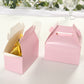 25 Pack Candy Gift Tote Gable Boxes, Blush Party Favor Treat Boxes - 6"x3.5"x7"